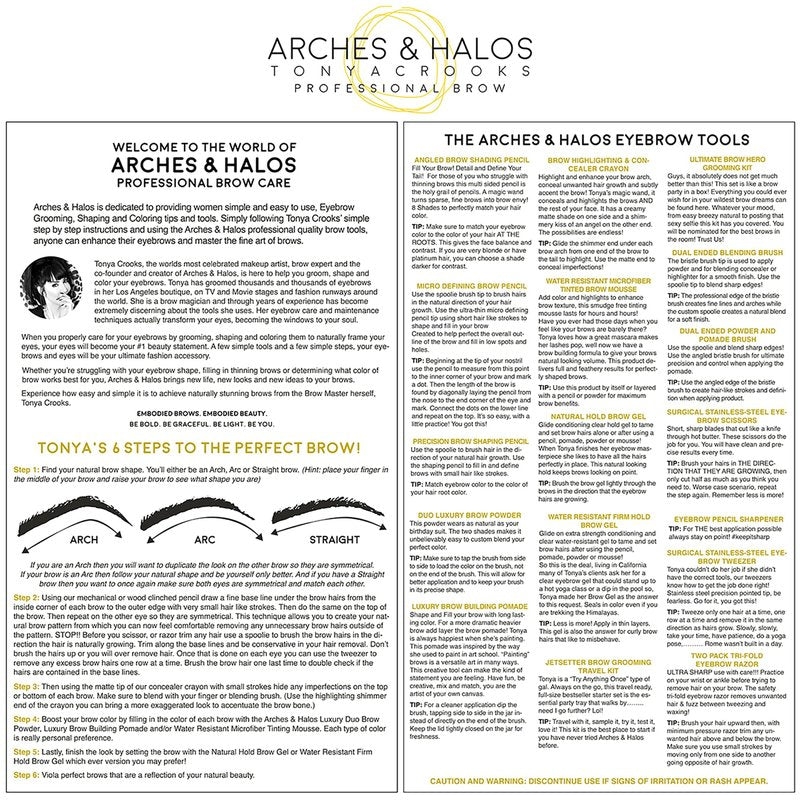 Arches and Halos Luxury Brow Building Pomade - Vegan Eyebrow Pomade - Creamy, Long Wearing Color for Clean, Defined Brows - Charcoal - 0.1 oz