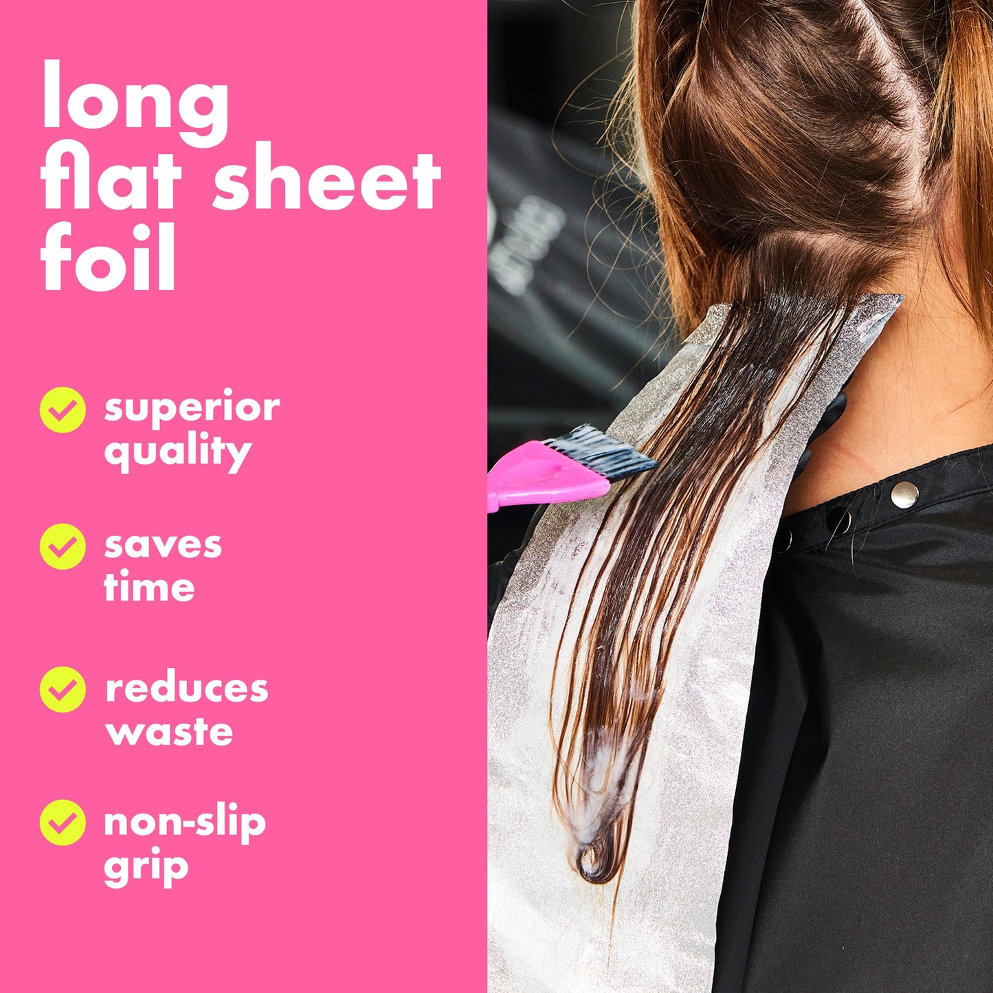 Colortrak Embossed Hair Coloring Foil Sheets, Professional, Convenient 5 x 12 inch Long Pre-cut Sheets, Easy to Grab During Processing, Silver, No Separating Tissues Need, 100 Per Box