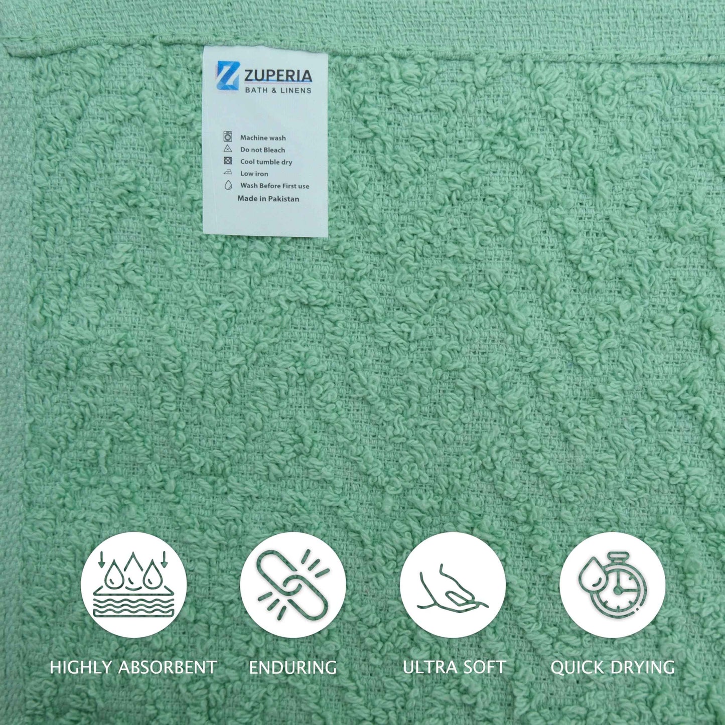 ZUPERIA Zigzag Multicolor Wash Cloths -16 Pack -12" x 12"- Highly Absorbent Soft Washcloths for Face, Gym Towels, Hotel Spa Quality, Reusable & Multipurpose Wash Cloth Towels