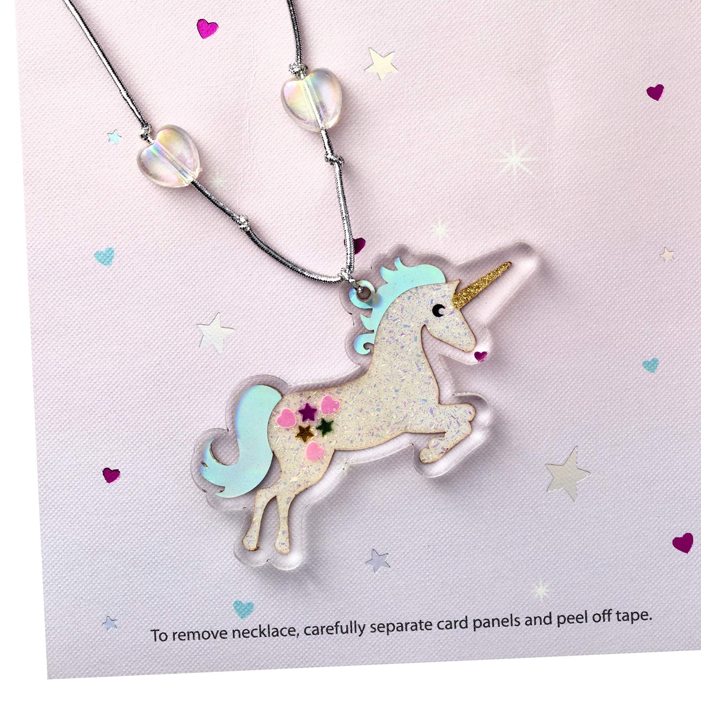 Hallmark Signature Valentines Day Card for Kids (Removable Unicorn Necklace)