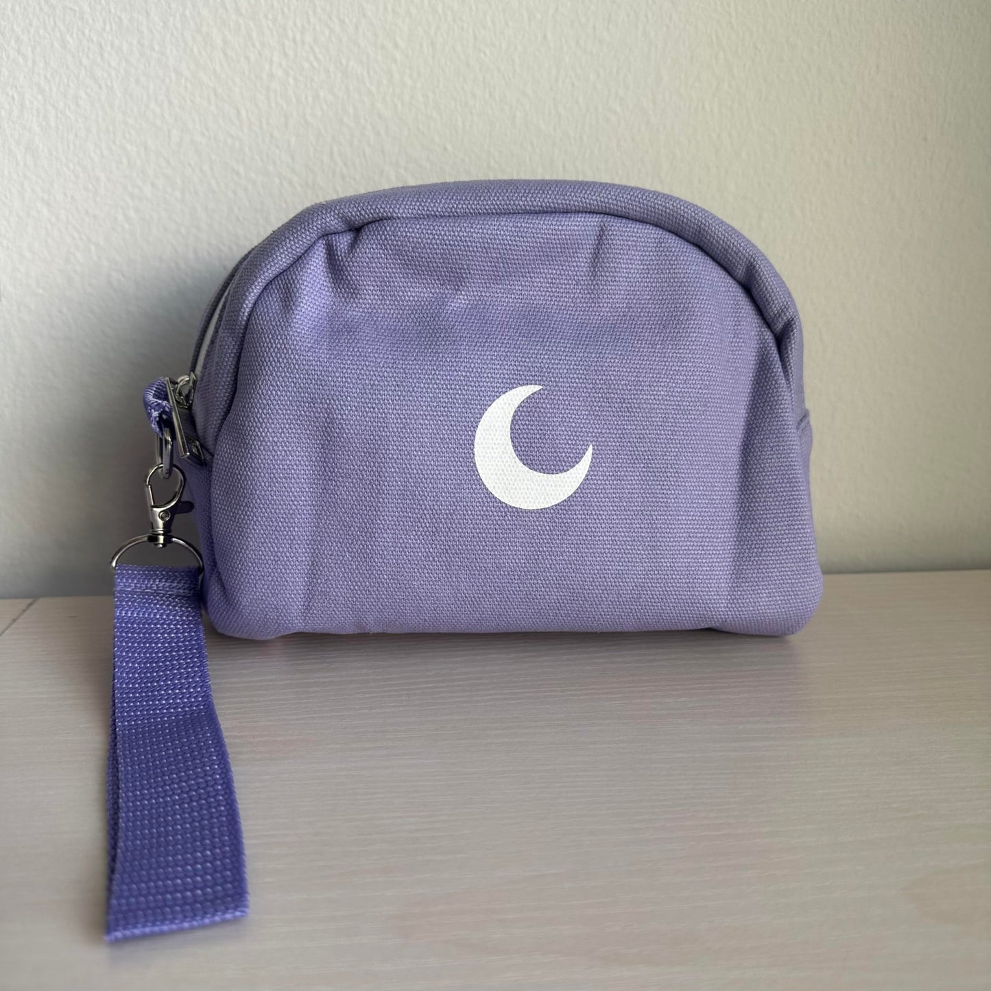 Brando Moon Small Zipper Makeup Bag for Women Girls – Travel Cosmetic Pouch, Wide-Open Organizer Purse Case, Air-Tight Odor-Control Fabric, Everyday Travel Essentials