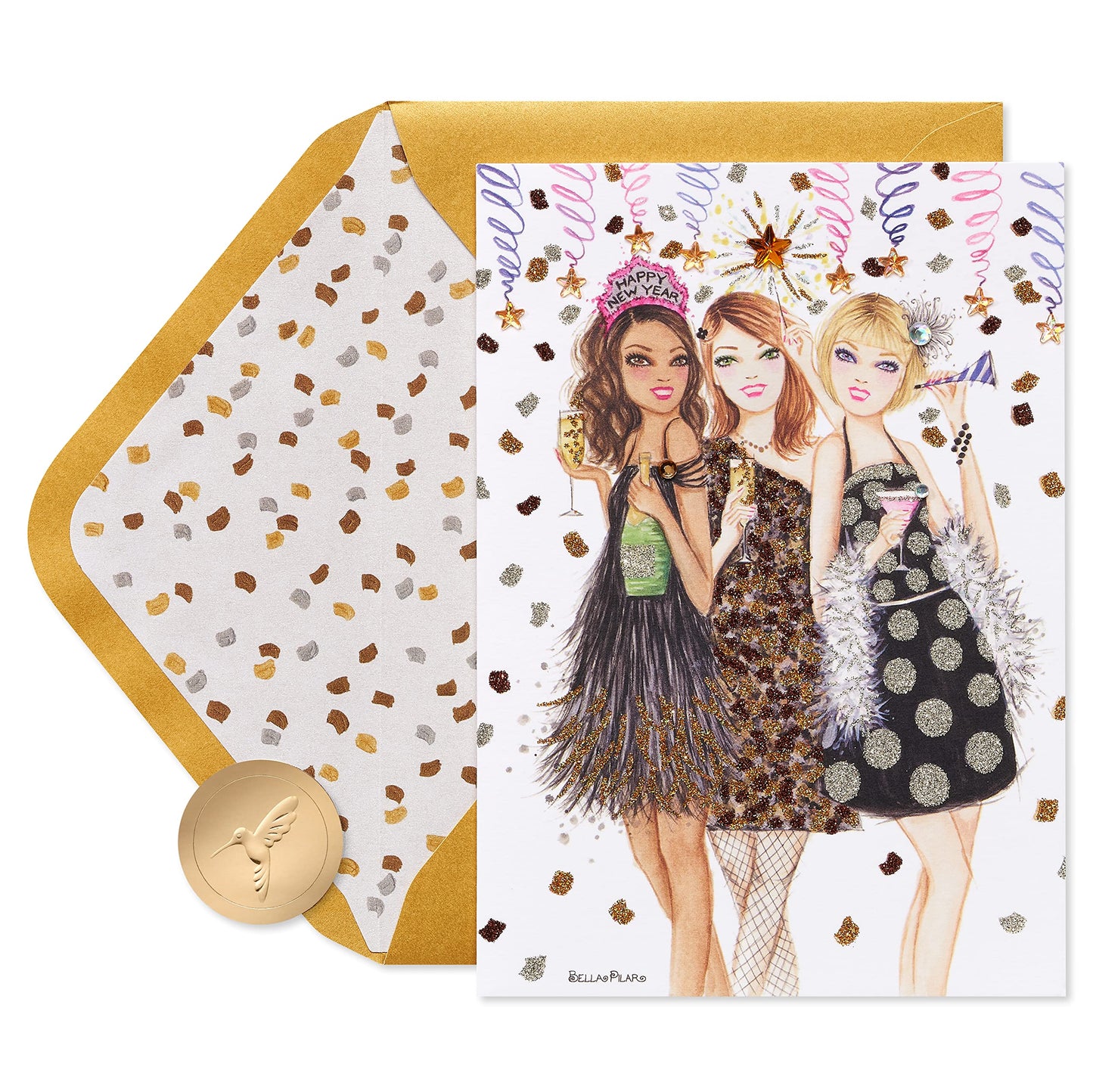 Papyrus Happy New Year Card - Designed by Bella Pilar (Out with the Old, In With the Fabulous)