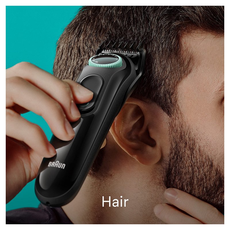 Braun All-In-One Style Kit Series 3 3450, 5-in-1 Trimmer for Men with Beard Trimmer, Ear & Nose Trimmer, Hair Clippers & More, Ultra-Sharp Blade, 40 Length Settings and Washable
