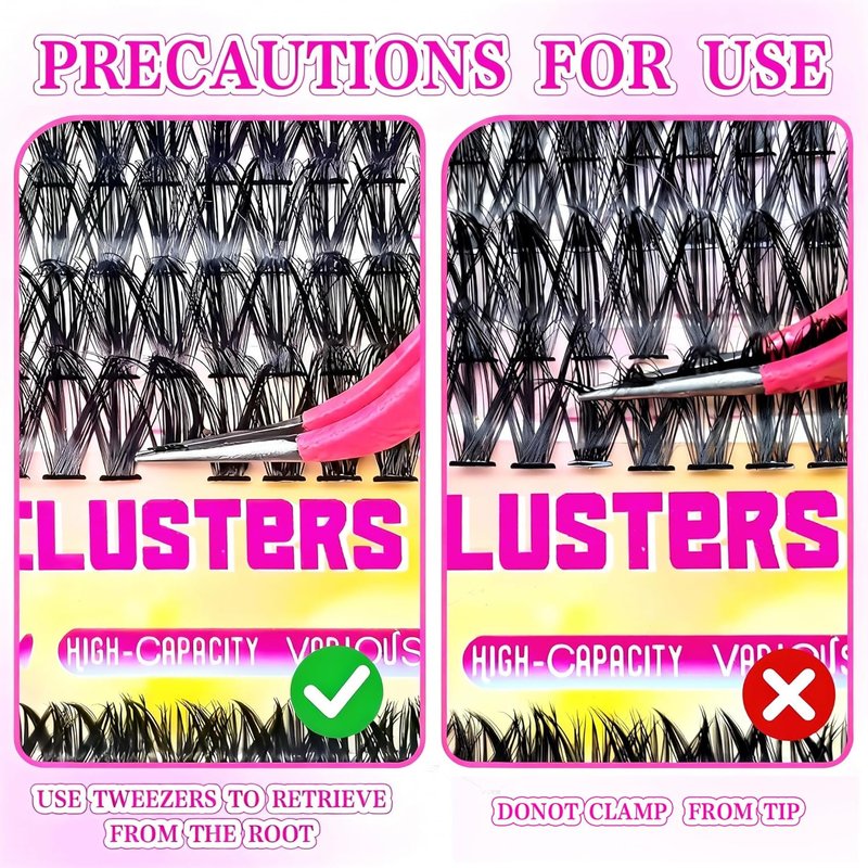 Lash Extension Kit - 800 Pcs 30D-100D Fluffy Volume Individual DIY Eyelashes | Wispy 9-16mm with Glue & Tweezers