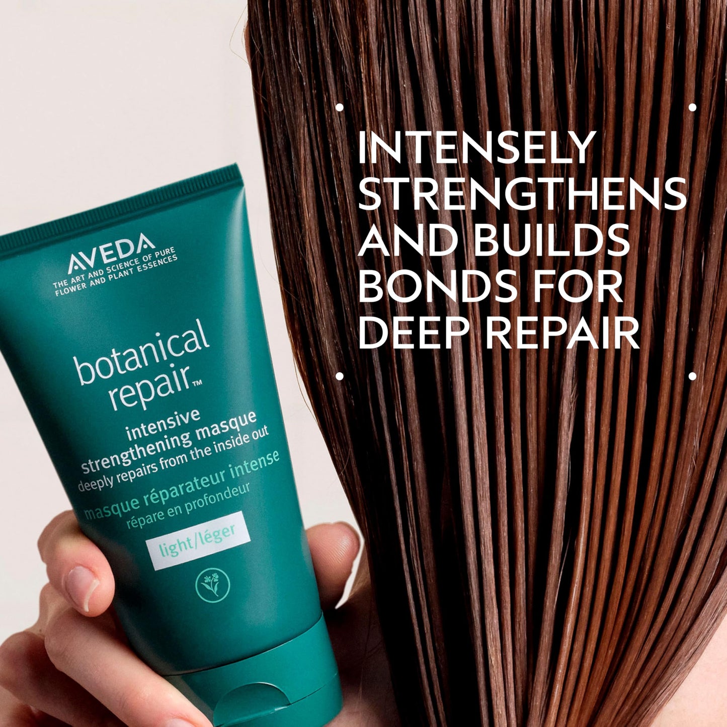 Aveda Botanical Repair Intensive Strengthening Masque Light | Bond-Building Hair Mask for Stronger Hair | Deep Conditioner | Detangles, Softens Fine to Medium Hair | 98% Naturally Derived*, 0.85 Fl Oz