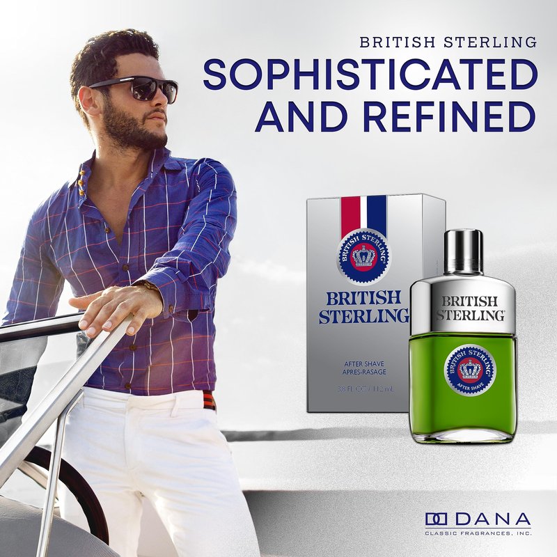 British Sterling Aftershave for Men By DANA 3.8 Oz
