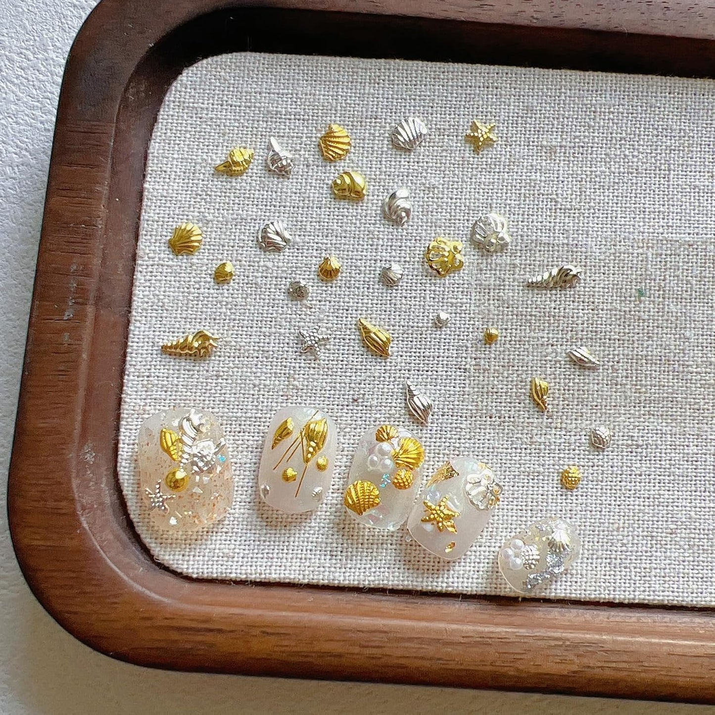 Nail Art Metal Studs - 500pcs Shell & Starfish Shapes for Creative Designs | Mixed Sea Series