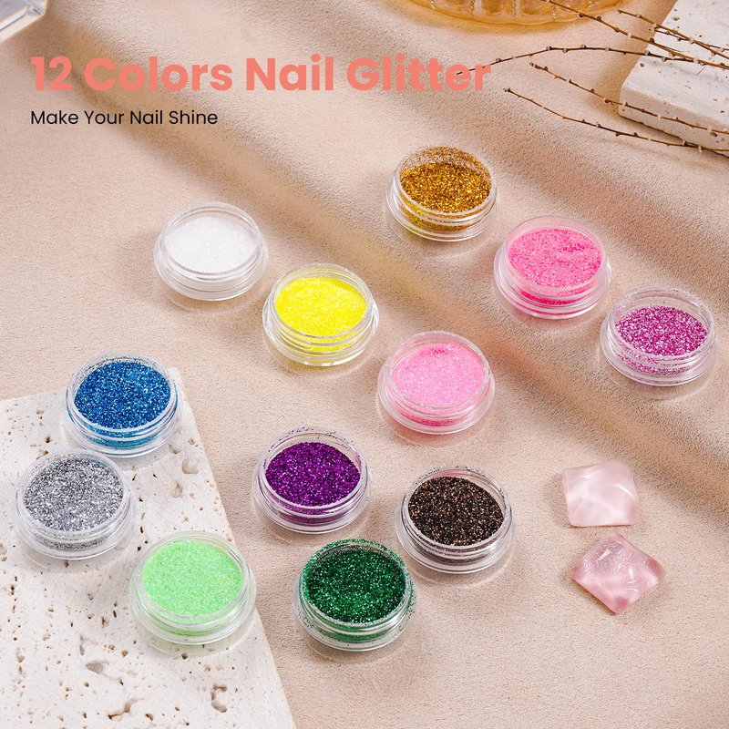 Nail Kit for Beginners with Everything: Practice Hand Acrylic Nail Set Professional Powder Drill Liquid Starter Kits with U V Lamp in Cosmetic Gift Bag for Women Salon Home (Pink)