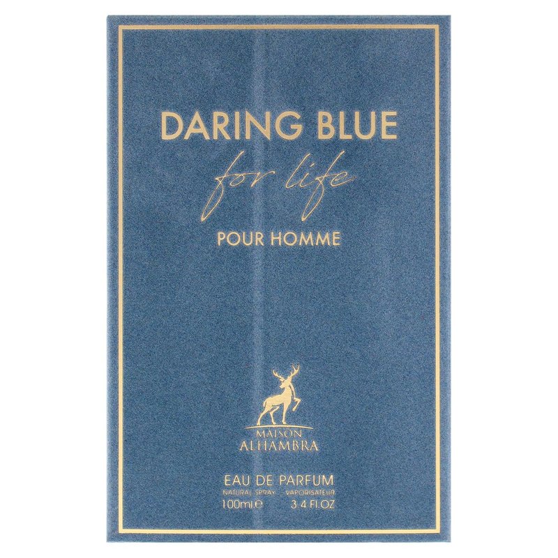 Maison Alhambra Daring Blue For Life - 3.4 oz Men's EDP Spray | Long-Lasting Fragrance