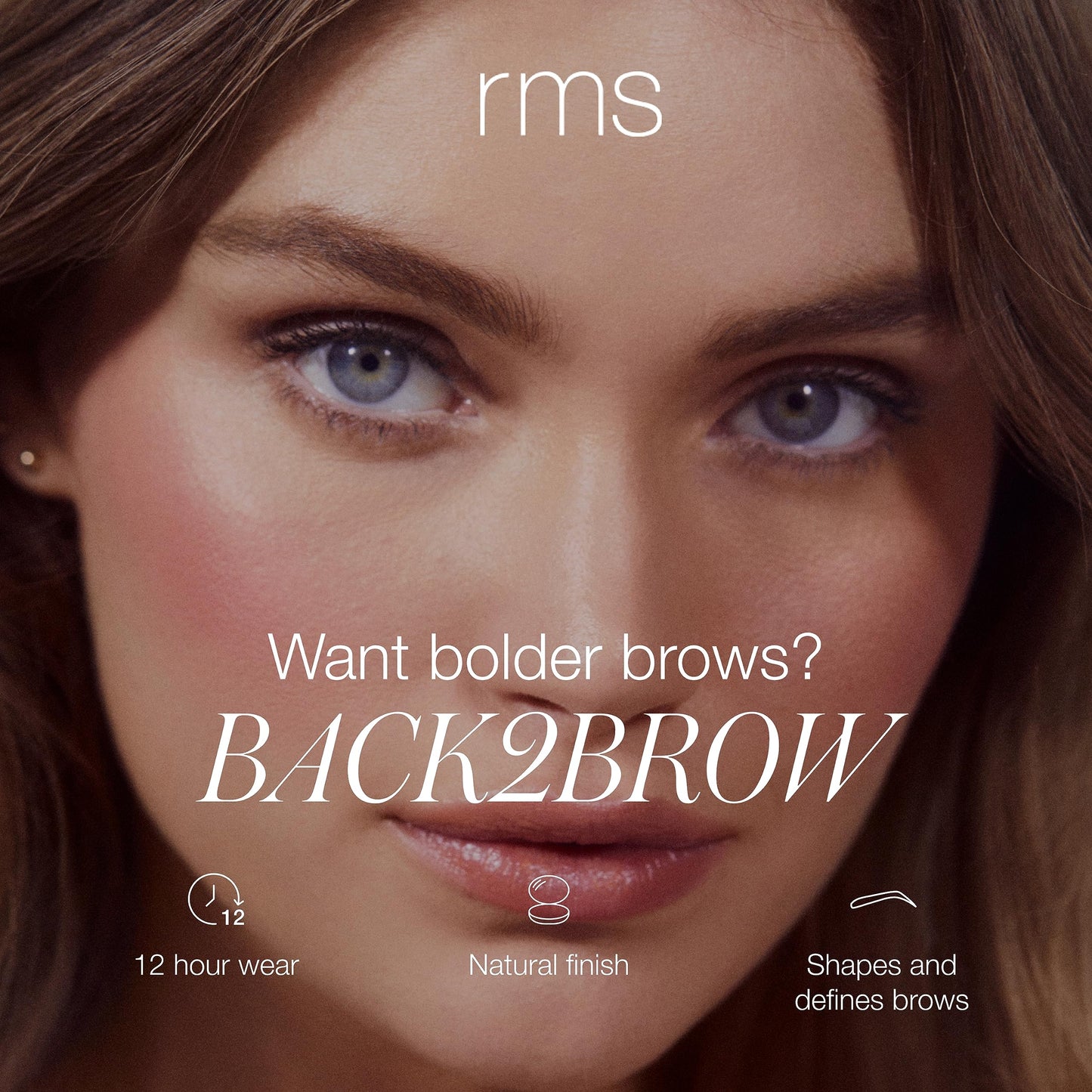rms beauty Back2Brow Pencil Waterproof Smudge-Resistant Buildable Brow Color with Fine Tip for Natural Hair-Like Strokes Nourishing 0.3g