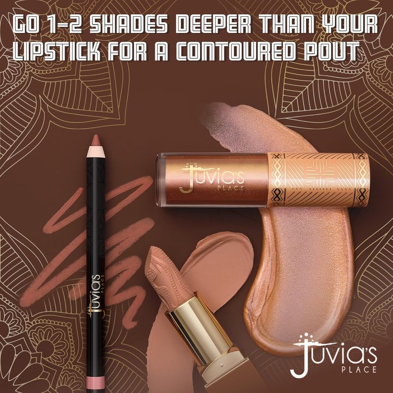 Juvia's Place Long Wear Lip Pencil - Love Me Back | Waterproof, Kiss-Proof Lip Liner for 13 Hours of Smooth Matte Finish