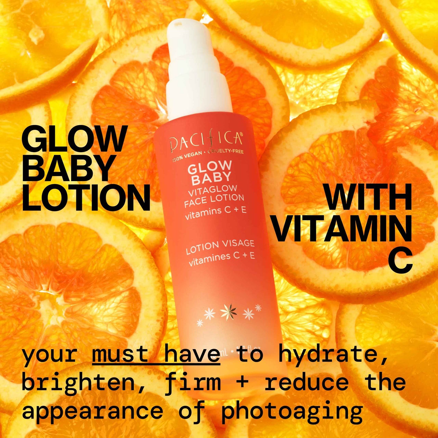 Pacifica Beauty Glow Baby VitaGlow Face Lotion and Brightening Face Wash Set, Skincare, Vitamin C and E, AHA, Exfoliator, Cleanser, Hydrating, Moisturizer, Vegan, 1.7 fl oz and 5 fl oz (Set of 2)