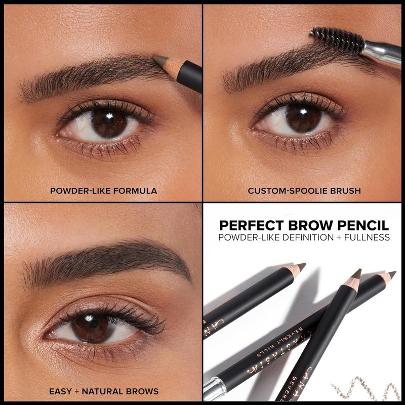 Anastasia Beverly Hills Perfect Brow Pencil - Dual-Ended Eyebrow Pencil with Spoolie Brush | Medium Brown, Full-Pigment Formula for Defined Brows
