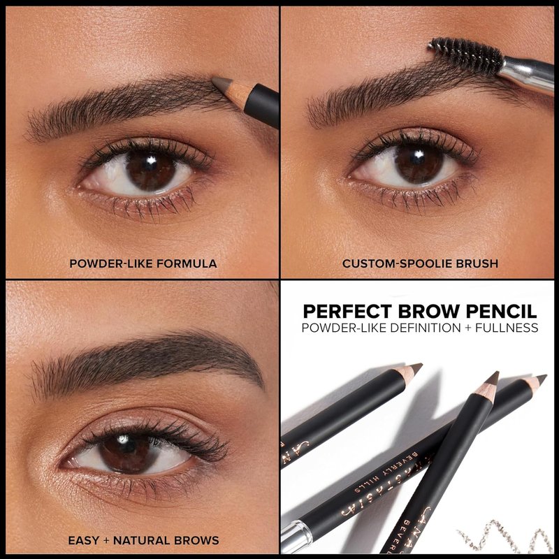 Anastasia Beverly Hills Perfect Brow Pencil - Dual-Ended Eyebrow Tool with Spoolie Brush | Full-Pigment, Natural Finish