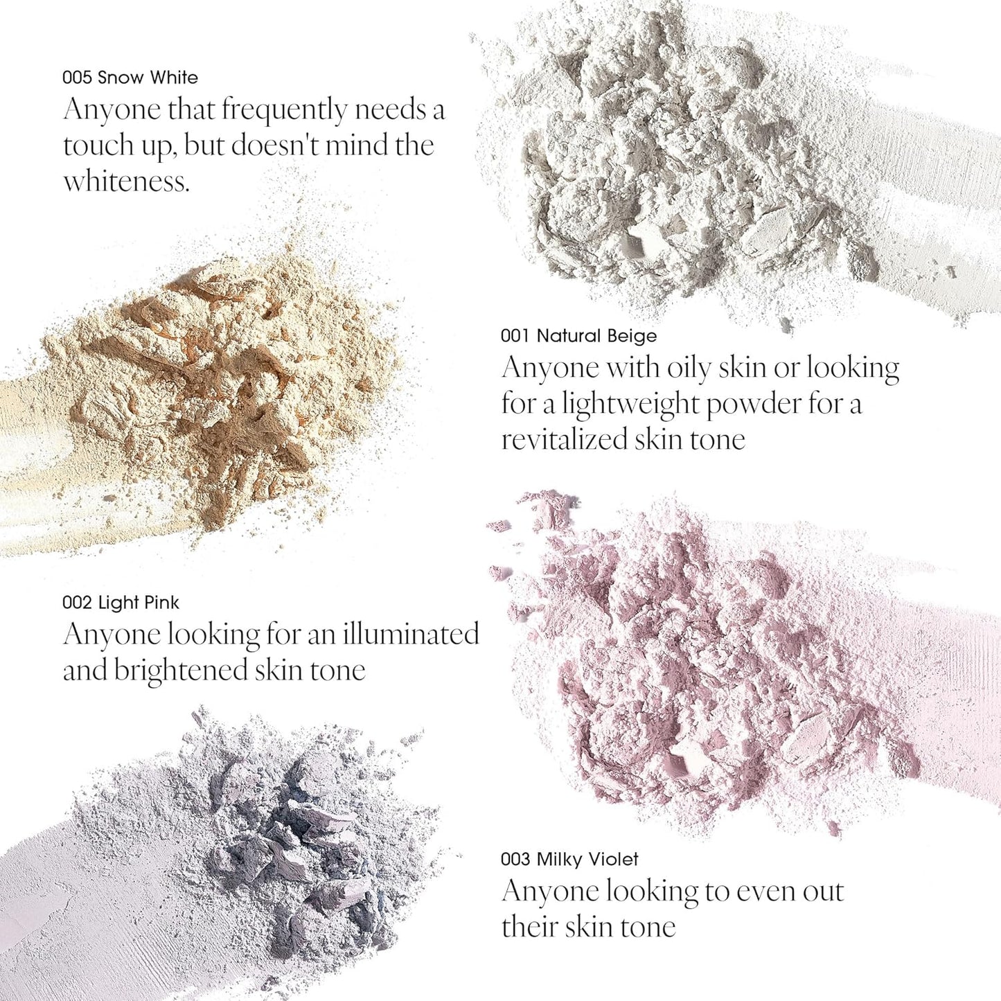 Baked Powder 002 Light Pink - Terra-Cotta Facial Powder for Crease-Free, Smudge-Free Finish | 6.2g (0.014 oz)