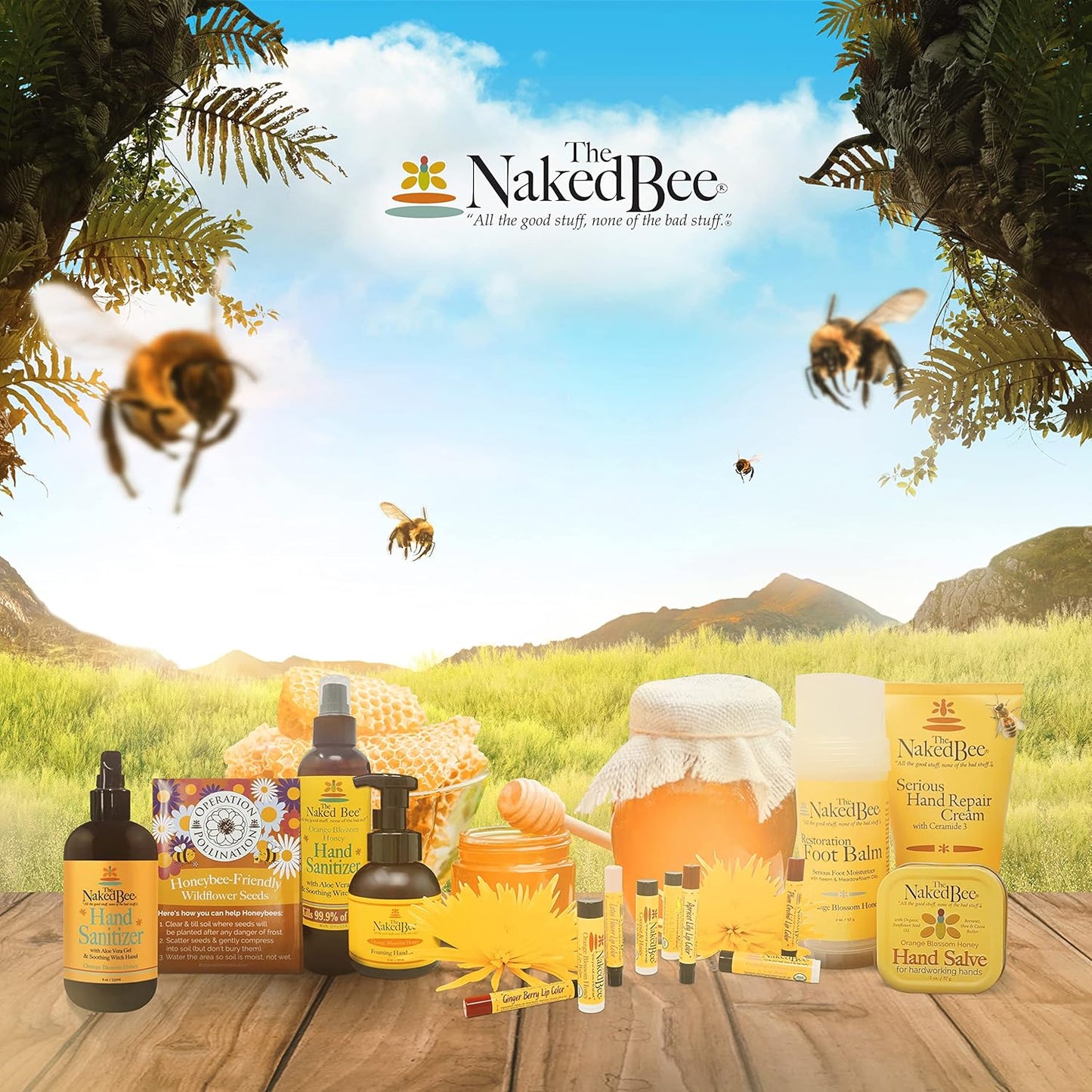 Naked Bee Orange Blossom Honey Hand Repair Cream Lotion - Ceramide 3 | 2 Pack