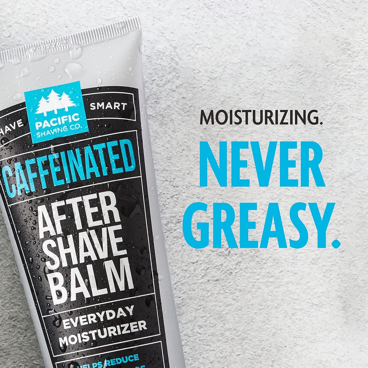 Caffeinated Aftershave for Men - Antioxidant Face Lotion & Spearmint Post Shave Balm | 7 Fl Oz, 2 Pack