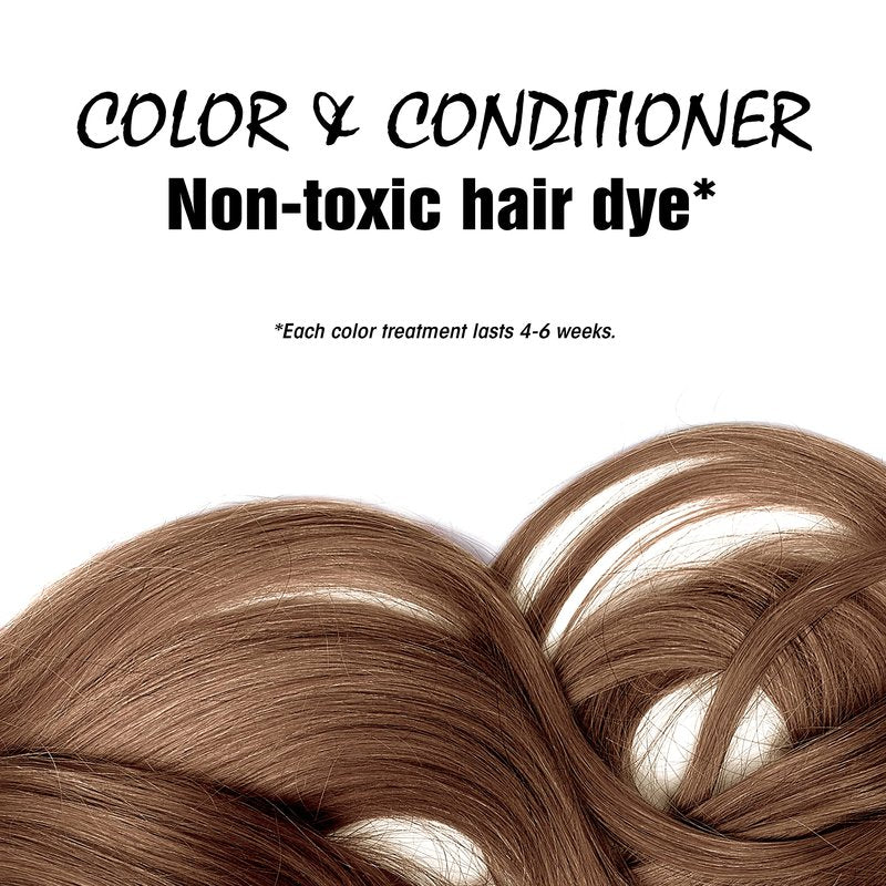 Light Mountain Light Brown Hair Dye for Men/Women, Organic Henna Leaf Powder and Botanicals, Chemical-Free Semi-Permanent Hair Color, 16 Oz