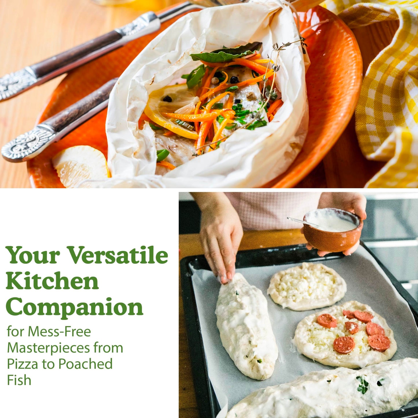 Regency Wraps Parchment Paper For Non-Stick Cooking and Baking, Lining Cookie Sheets, Cake Pans, Air Fryer and Microwave safe, Greaseproof, white, 30ft Roll (pack of 1)