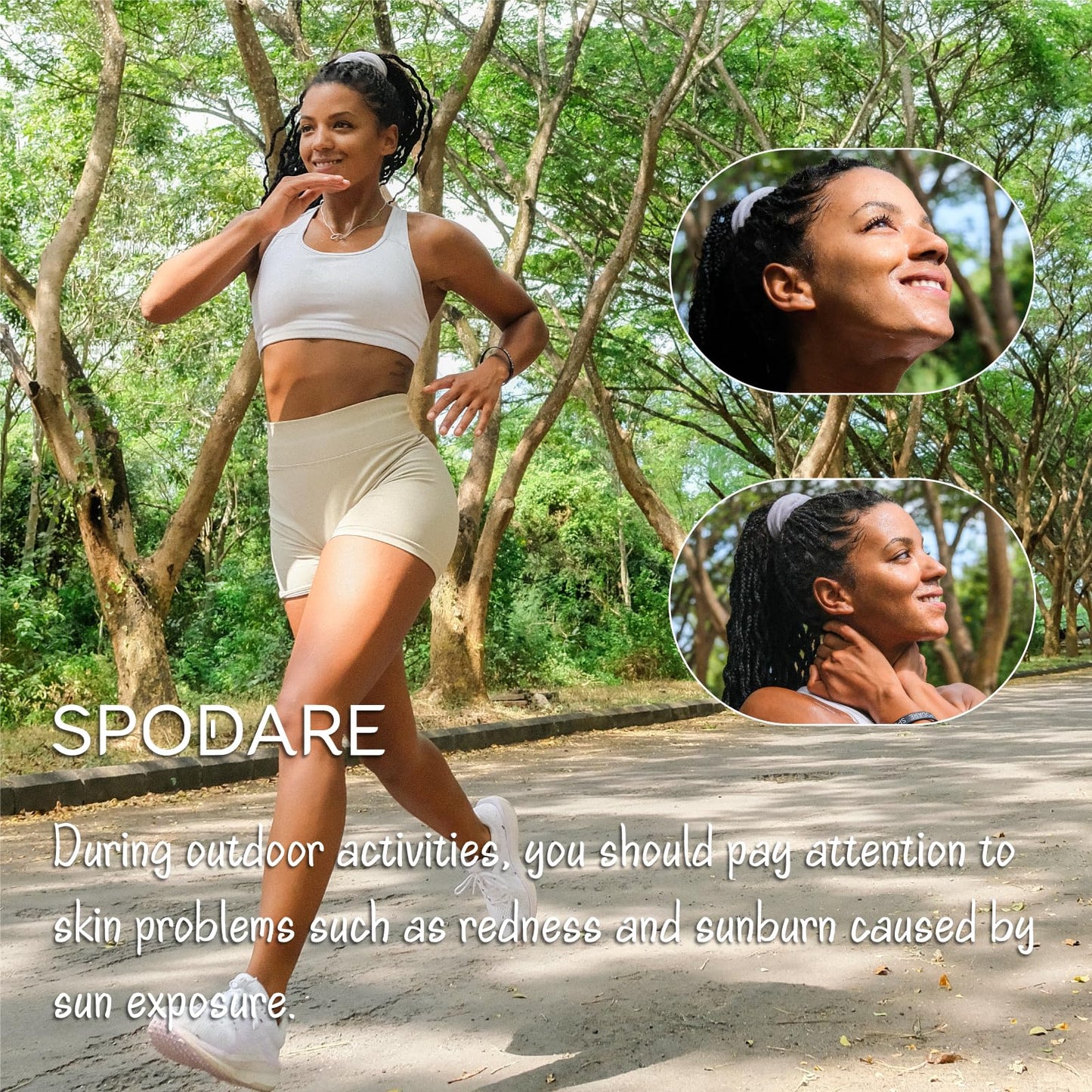 SPODARE SPORTS MASK - Soothing Hydrogel Face Mask - Repair Sun Damage, Calm Skin and Alleviate Redness - Soothe Skin and Reset Mind after Exercise - For All Skin Types - 5 Pc