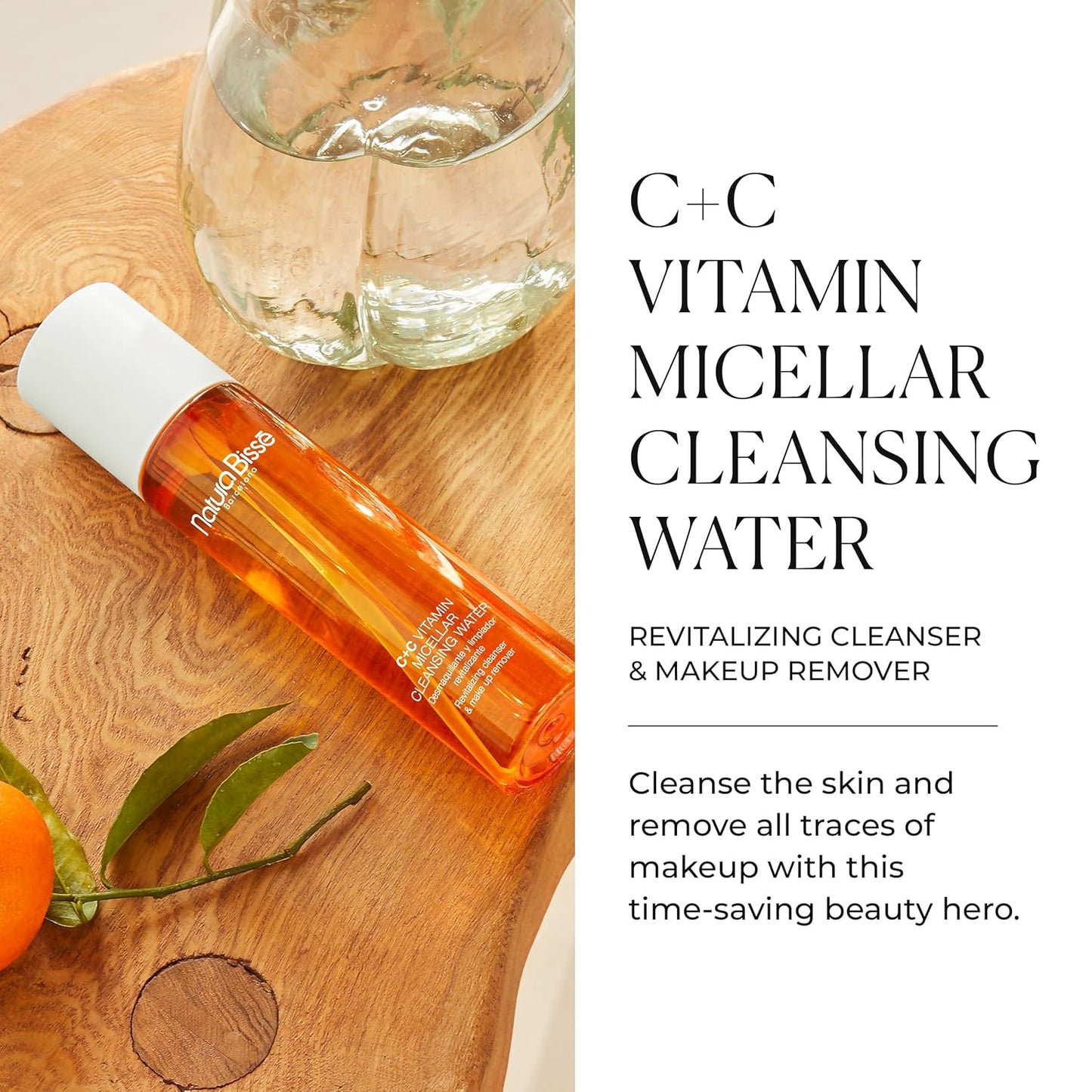 Natura Bissé C+C Vitamin Micellar Cleansing Water - Revitalizing Makeup Remover & Hydrating Cleanser | 7 Oz