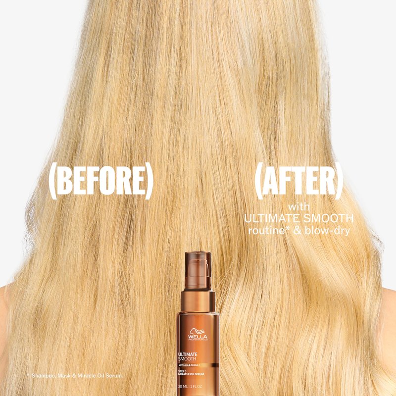 Wella Professionals ULTIMATE SMOOTH Conditioner | Treatment for Dry & Frizzy Hair | With Squalane & Omega 9 | 2.5 Fl Oz