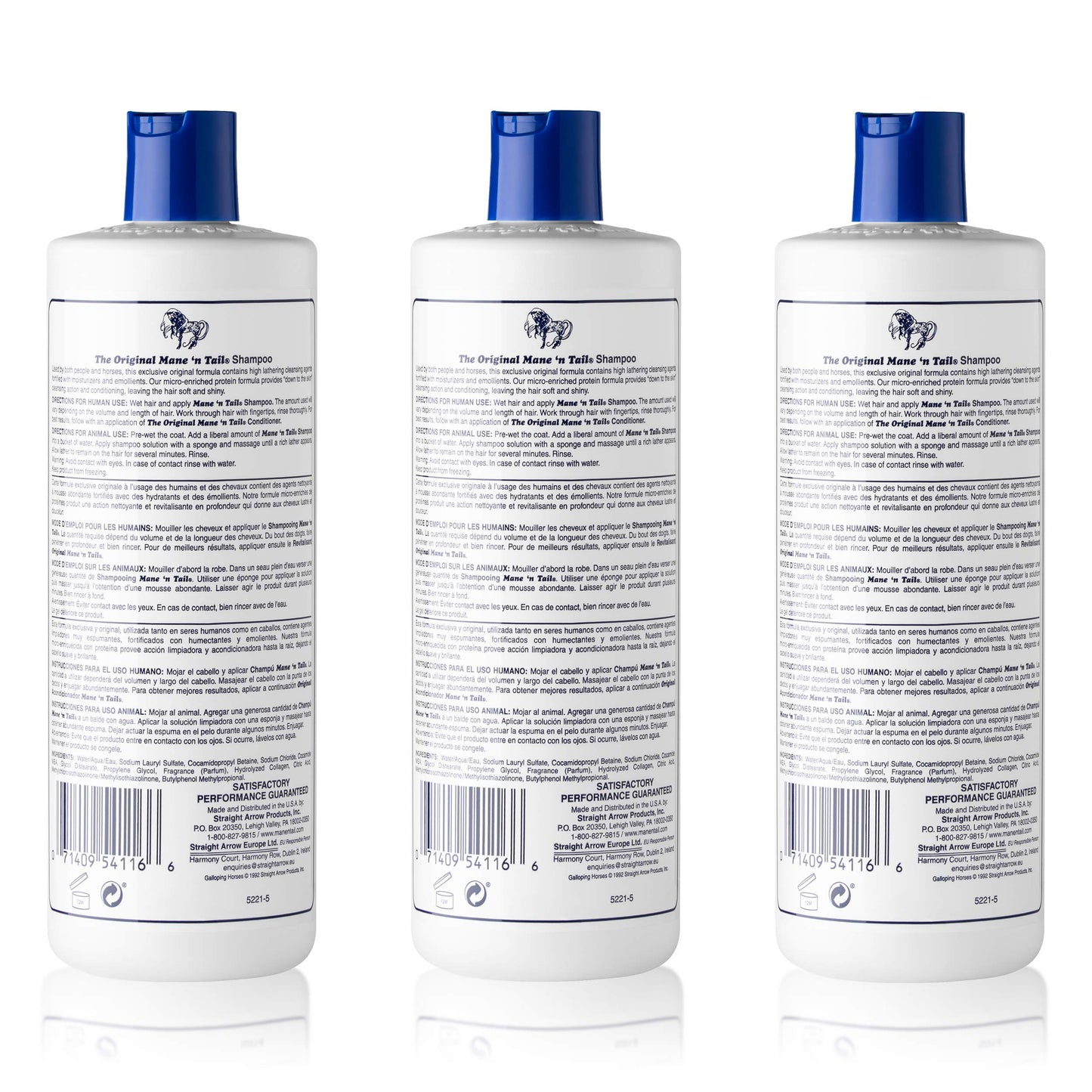 Mane 'n Tail Original Formula For Thicker Fuller Stronger Hair 16 oz (3 pack Shampoo)