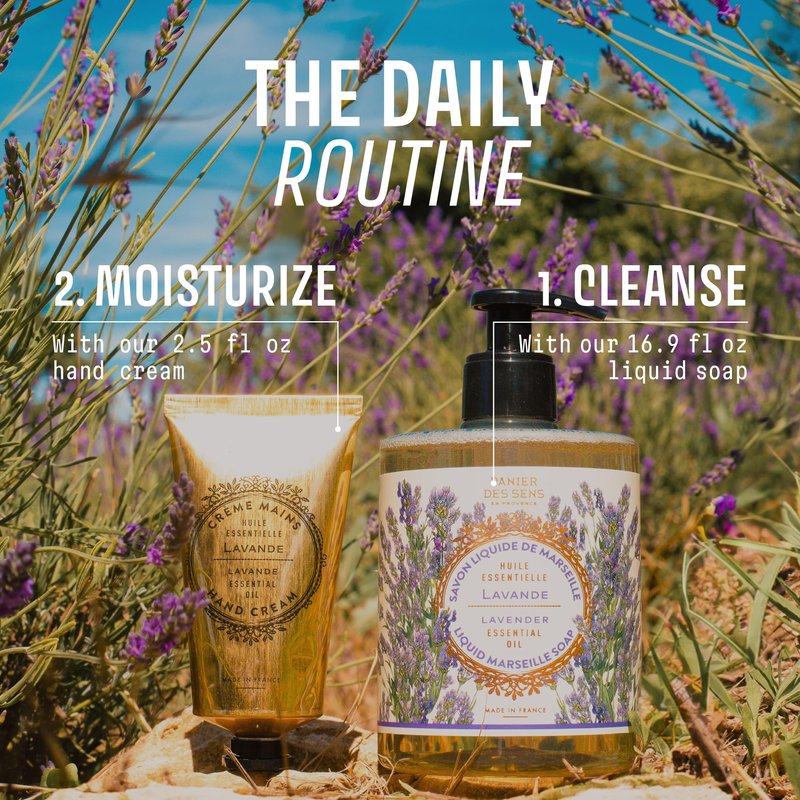 Panier des Sens Lavender Hand Soap - Premium Liquid Soap for Kitchen and Bathroom – French Savon de Marseille, Natural Hand Wash (97% Ingredients), Gentle & Moisturizing, 16.9 fl oz