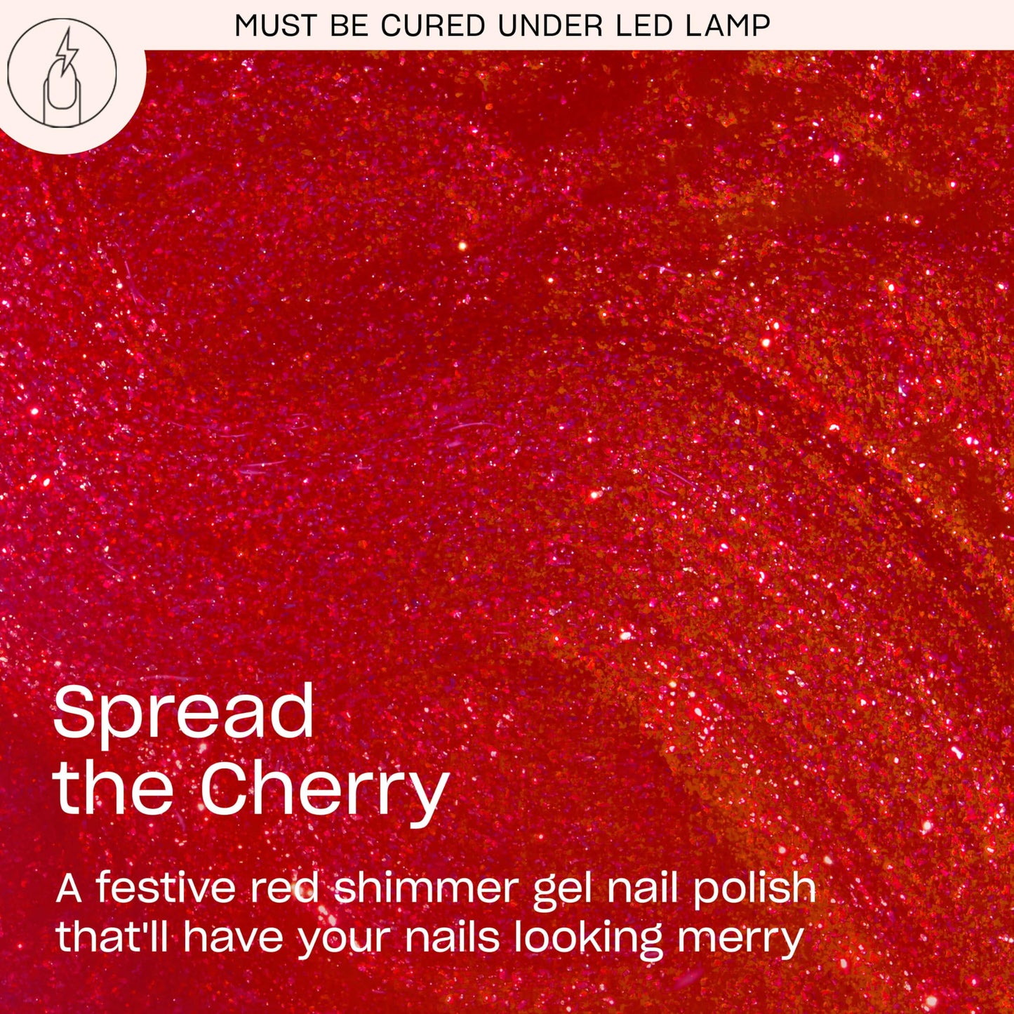 OPI GelColor Spread the Cherry | Opaque Bright Cherry Red Shimmer LED Cure Gel Nail Polish | Salon-Quality Shine, Long-Lasting Wear | 0.5 Fl Oz | Good Enough to Treat | Holiday 2025