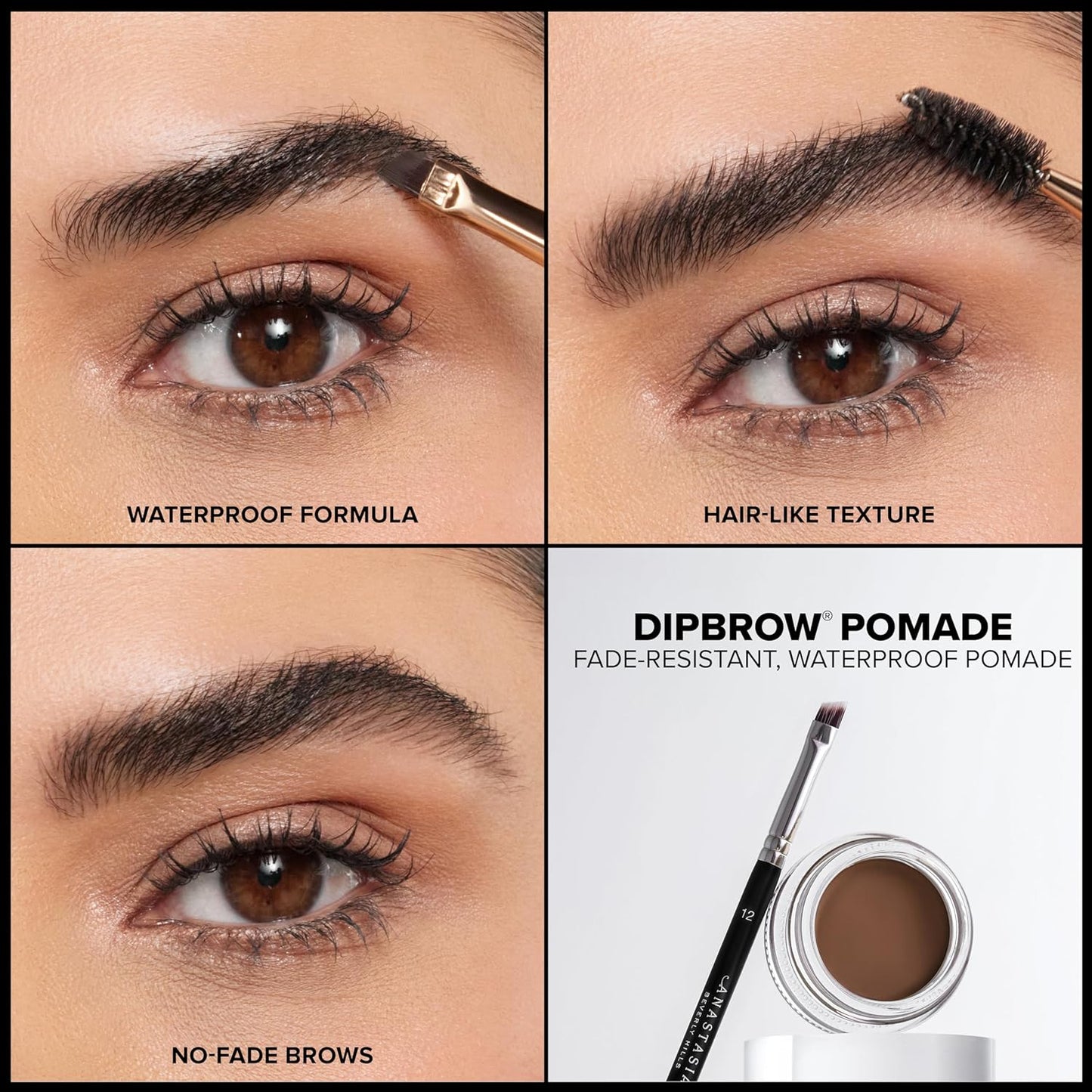 Anastasia Beverly Hills DIPBROW Pomade - Full-Pigment Waterproof Eyebrow Pomade for Natural Hair Texture | Long-Lasting Formula