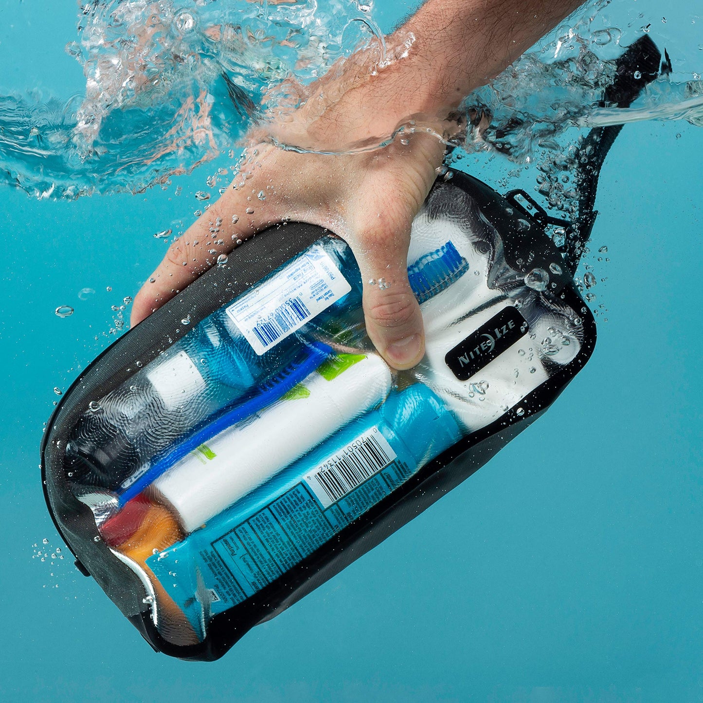 Nite Ize Runoff Waterproof Toiletry Bag, Full-Size Waterproof Hanging Toiletry Bag. Tough Trusted Protection for Adventure Travel