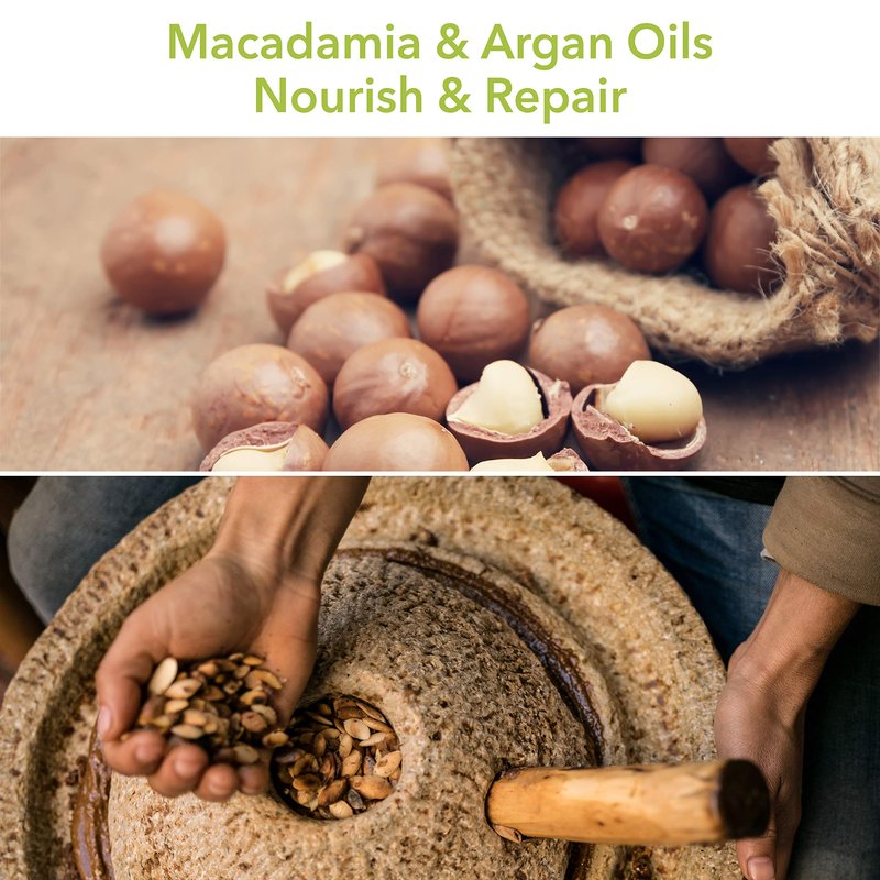 Macadamia Natural Oil Healing Treatment – Nourishing Hair Oil for Dry Damaged Hair, Hydrating Argan Serum, Frizz Control Shine, Glass Bottle, 4.2 fl oz
