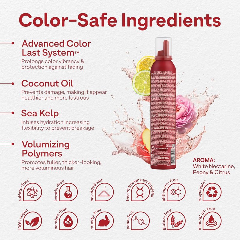 Colorproof Super Plump Whipped Hair Mousse - Color-Protecting Volume Formula | 7.5 Fl. Oz.