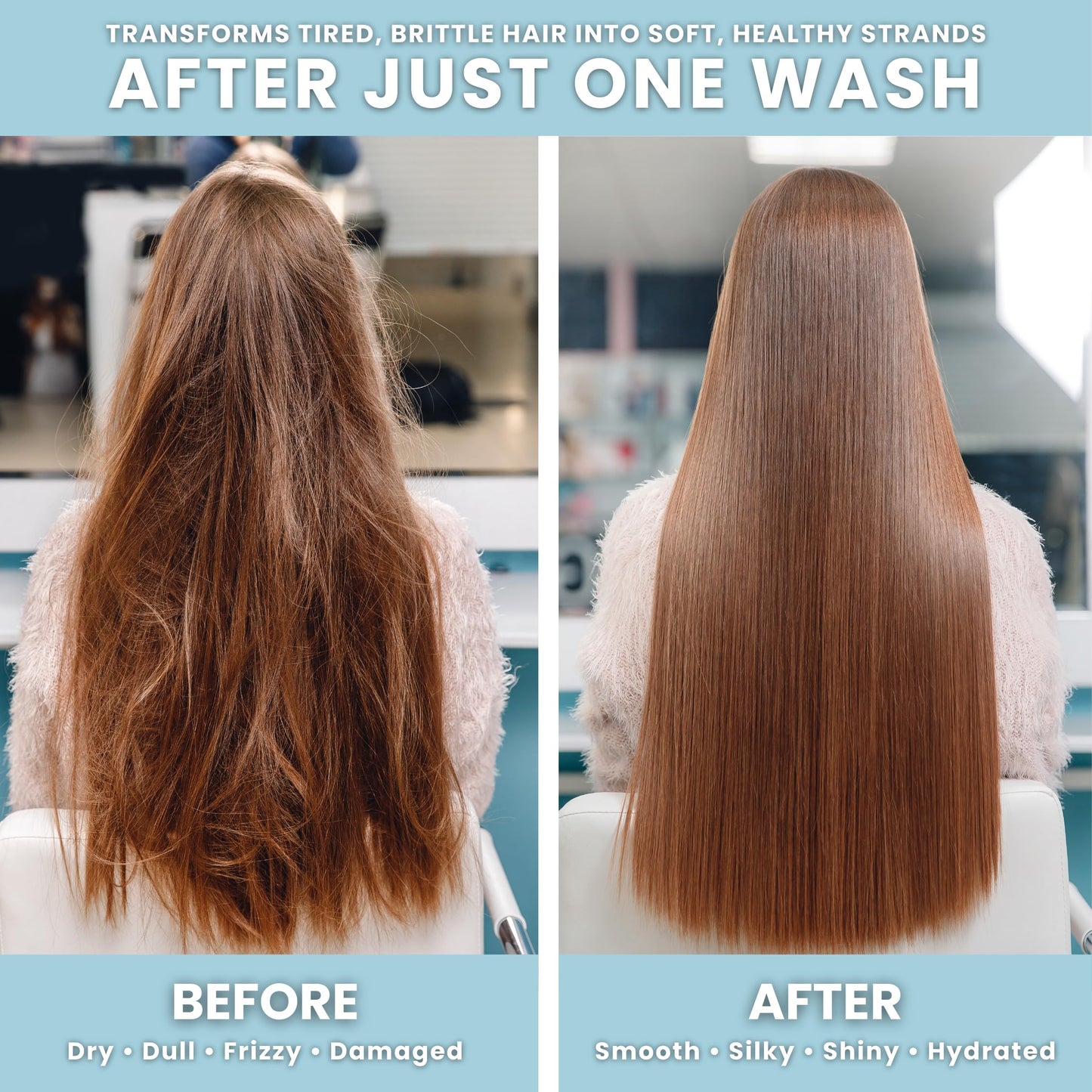 SIMPLY SMOOTH Xtend Keratin Replenishing Shampoo | Sulfate-Free Smoothing & Softening Cleanser | Restore & Strengthen Damaged Hair | Color Safe, pH Balanced, Salon Formula | 8.5 oz