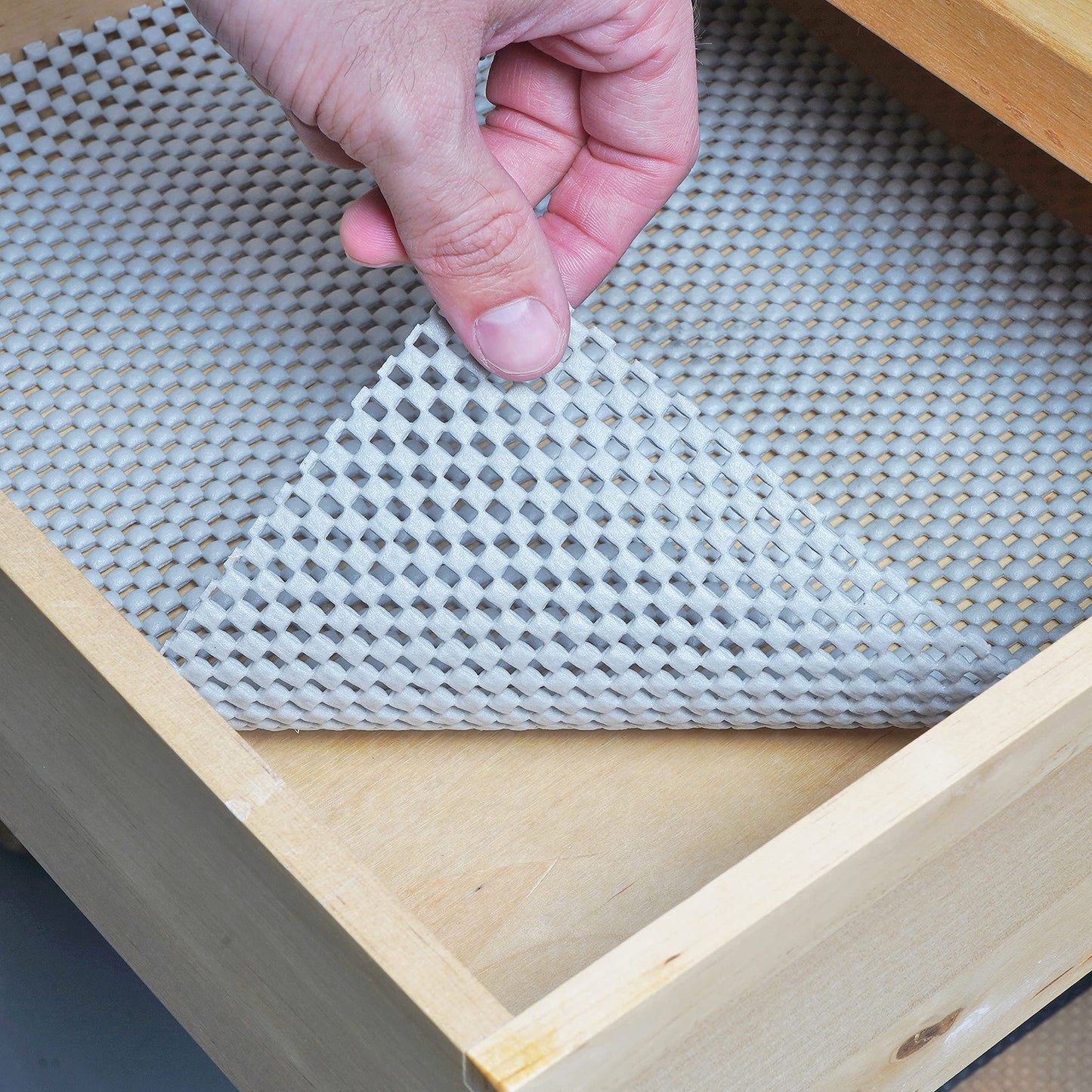 Con-Tact Brand Grip Premium Shelf Liner, Thick and Non-Adhesive Drawer Liner, Multi-Purpose and Easy to Use, 12" x 4', Lagoon, Pack of 1