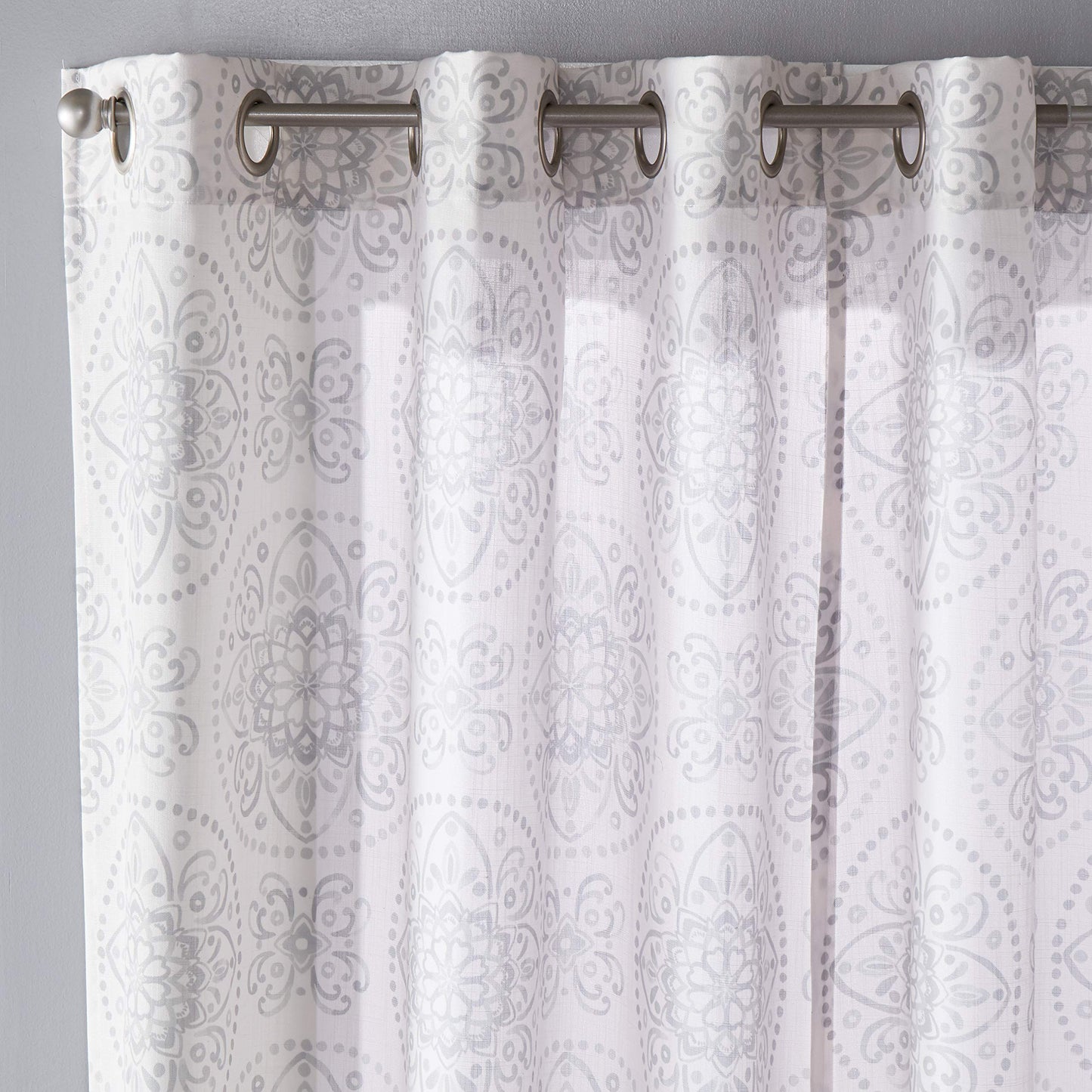 SKL Home SUNSAFE Kali Light-Filtering Panel, 40 in x 63 in, Dove Gray