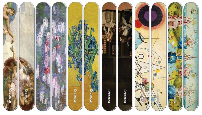 Creanoso Famous Art Custom Designed Series 2 Emery Board Nail Files (24-Pack) Awesome Gifts and Beauty Tools for Teens, Adults, and Professionals