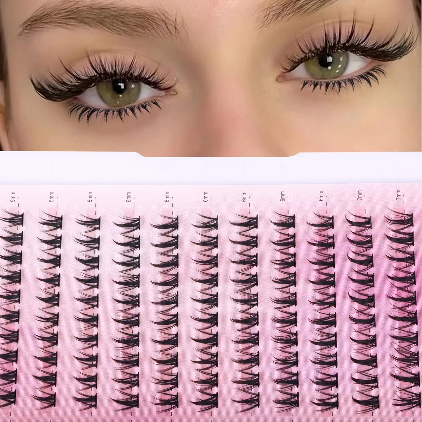 Winifred Bottom Lash Clusters Thick Volume Lower Lash Extension DIY Individual Lashes Bottom Clusters Lashes for Cluster Eyelash Extensions (168pcs)