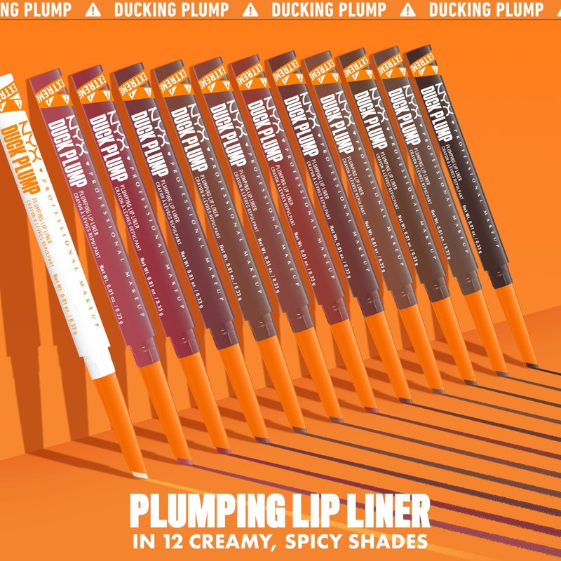 NYX PROFESSIONAL MAKEUP Duck Plump Plumping Lip Liner, Matte Pencil With Up To 10HR Wear, Touch Up Taupe (Taupe Brown Lip Liner)