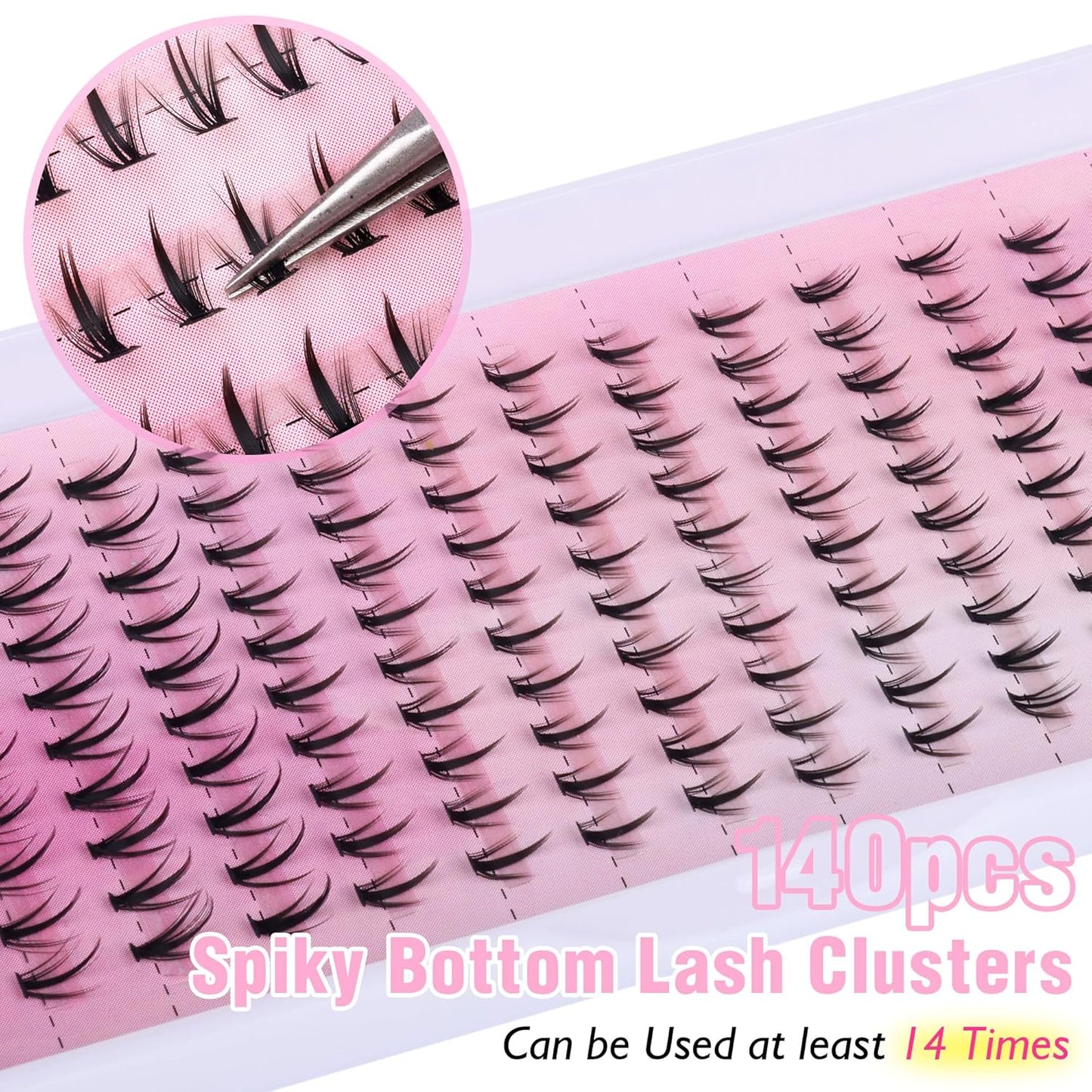 Winifred Bottom Lash Clusters Thick Volume Lower Lash Extension DIY Individual Lashes Bottom Clusters Lashes for Cluster Eyelash Extensions (168pcs)