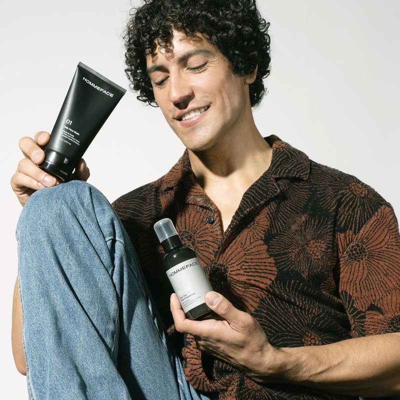 Men’s Easy Duo 2-Step Daily Skincare Routine Set | Face Wash & Toner Moisturizer for Oily, Acne-Prone Skin - 4.22 fl oz & 5.07 fl oz