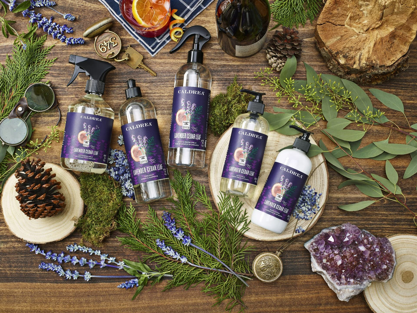 Caldrea Hand Soap Refill, Aloe Vera Gel, Olive Oil And Essential Oils To Cleanse And Condition, Lavender Cedar Leaf, 32 Oz