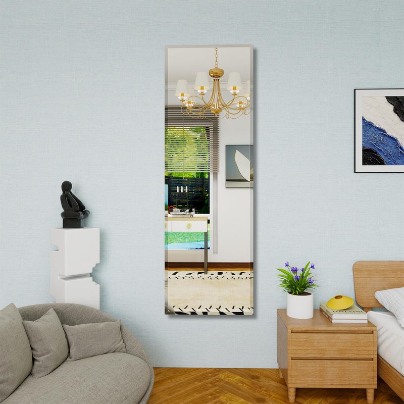 YUNSHANGGE wall Mirror Full Length,65X24 FullL ength Mirrorwallmounted,Bedroom/wall/Bathroom/Makeup Area/Cloakroom (65 * 24 Inch)
