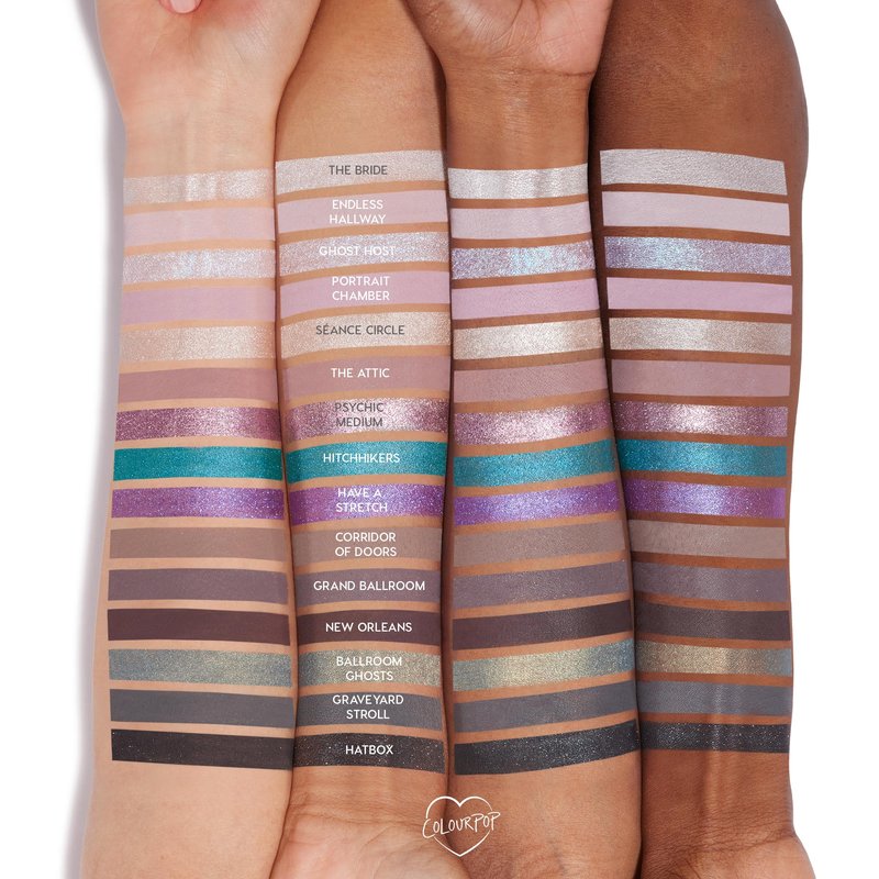 ColourPop x Haunted Mansion Foolish Mortals Eyeshadow Palette - Eye Makeup Palette with Matte, Metallic, Matte Sparkle & Pearlescent Finishes - High-Pigment, Long Lasting Formula (0.58 oz)