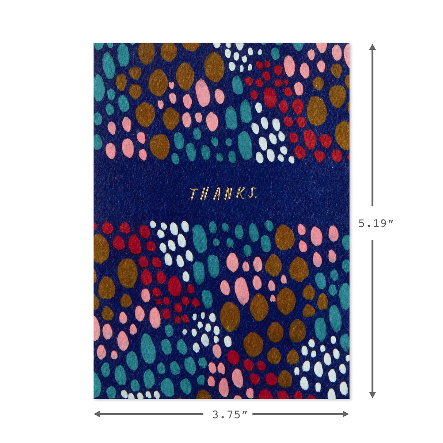 Hallmark Thank You Cards, Artistic Blue Dots (8 Cards with Envelopes)