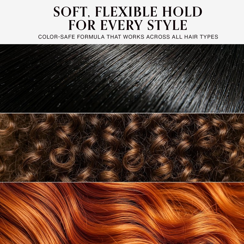 hOURS haircare Mostly Modest Flexible Hairspray for Women | Professional Extra Soft Touch Formula for Polished Shine - Sulfate, Paraben, & Cruelty Free Styling Product, Antioxidant Protection | 10 oz