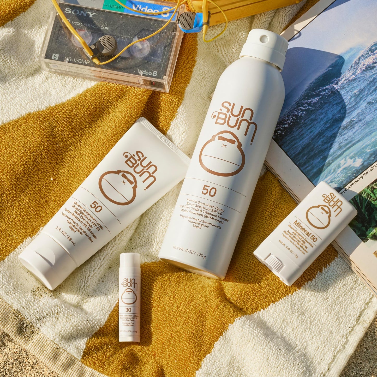 Sun Bum Mineral SPF 50 Sunscreen Body Spray - Water-Resistant Broad Spectrum Moisturizing Sunscreen with Vitamin E - Hawaii 104 Act Compliant (Made without Octinoxate & Oxybenzone) - 6 oz