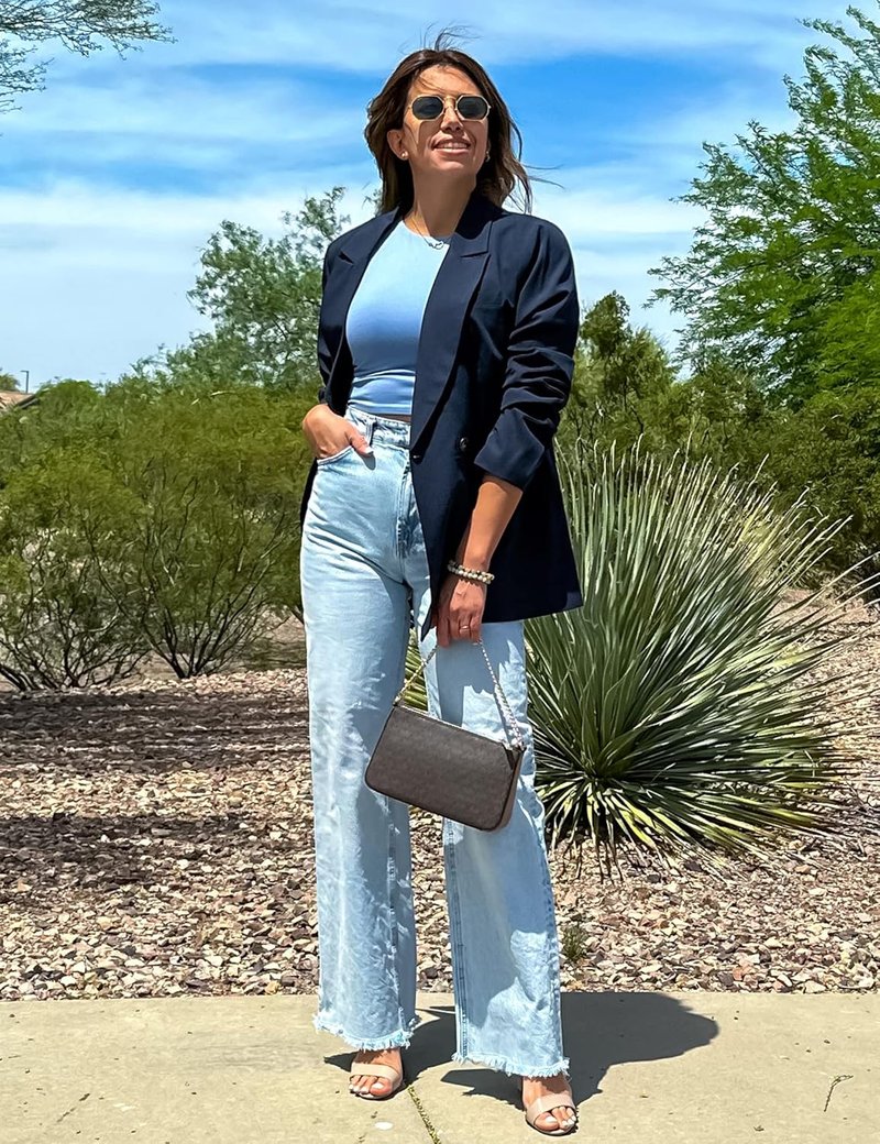 Luvamia Blazer Jackets for Women - Stylish Long Sleeve Office Wear | Casual Business Outfits