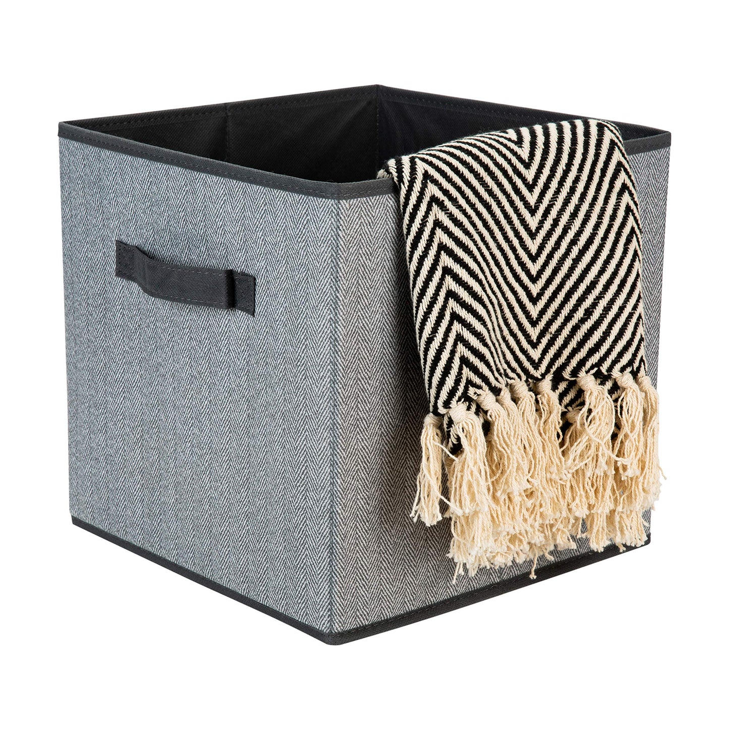 Simplify Collapsible Breathable Woven Cubes, Folds Away for Storage, Keeps Out Dust and Odors, Grey (26609-GREY)