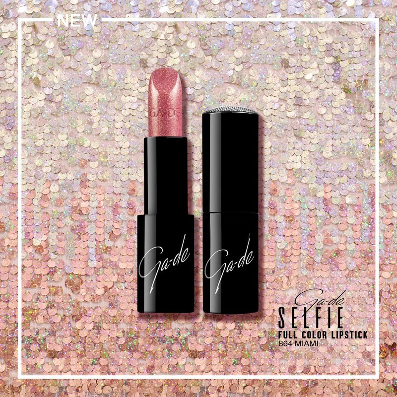 GA-DE Selfie Full Color Lipstick, 864 - Long Lasting High Pigment Lipstick with Argan Oil - Creamy Radiant Shine and Hydrating Benefits - 0.14 oz